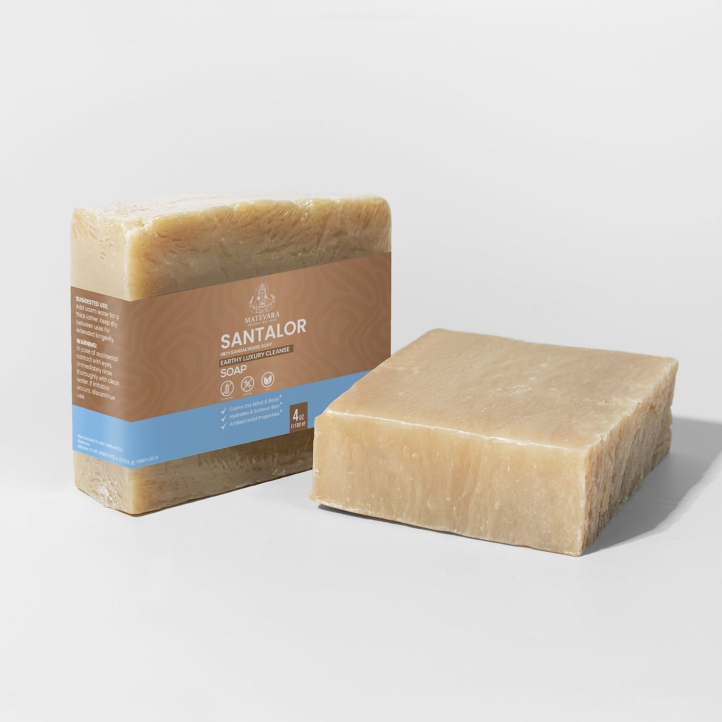 Santalor Rich Sandalwood Soap |Gentle Cleansing Bar for Sensitive Skin | 4 oz