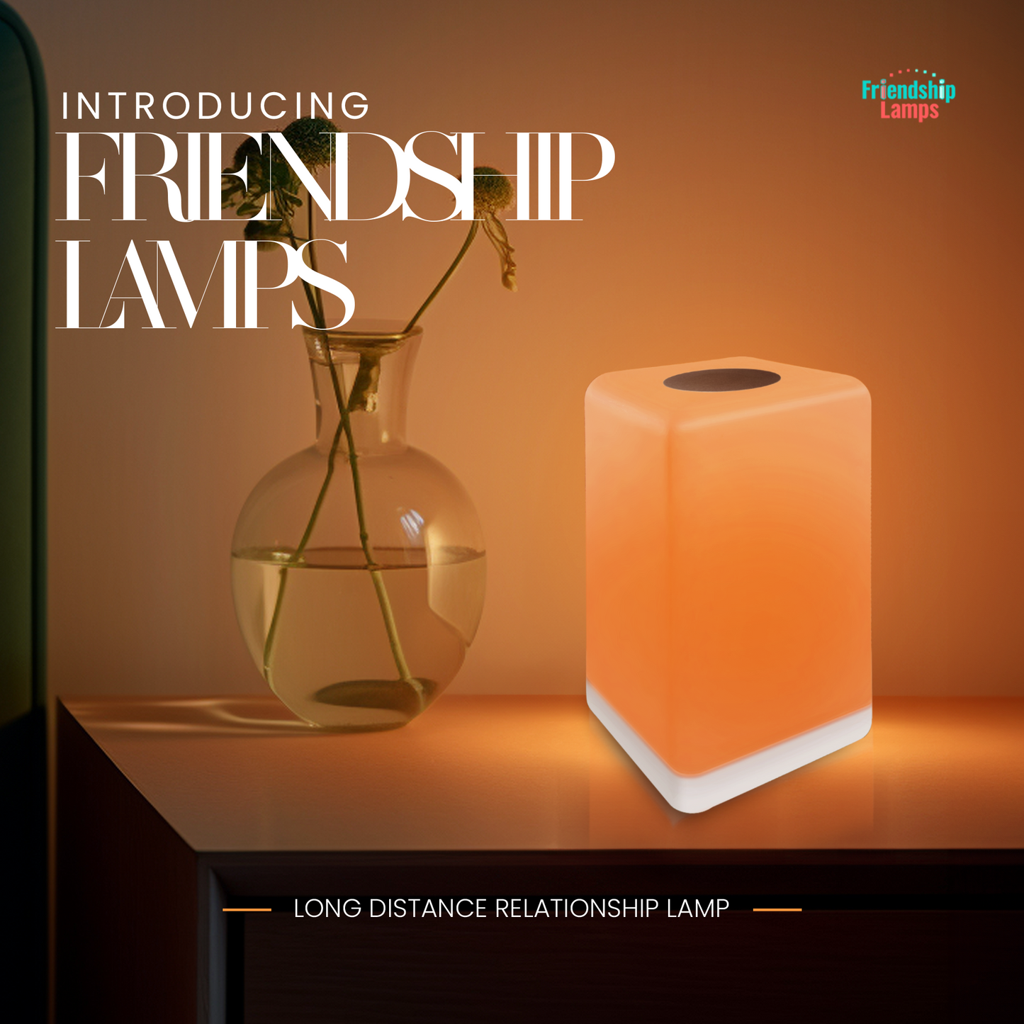 FriendLi Subscription Friendship Lamp – Wi-Fi Touch Lamp with Remote Touch Subscription