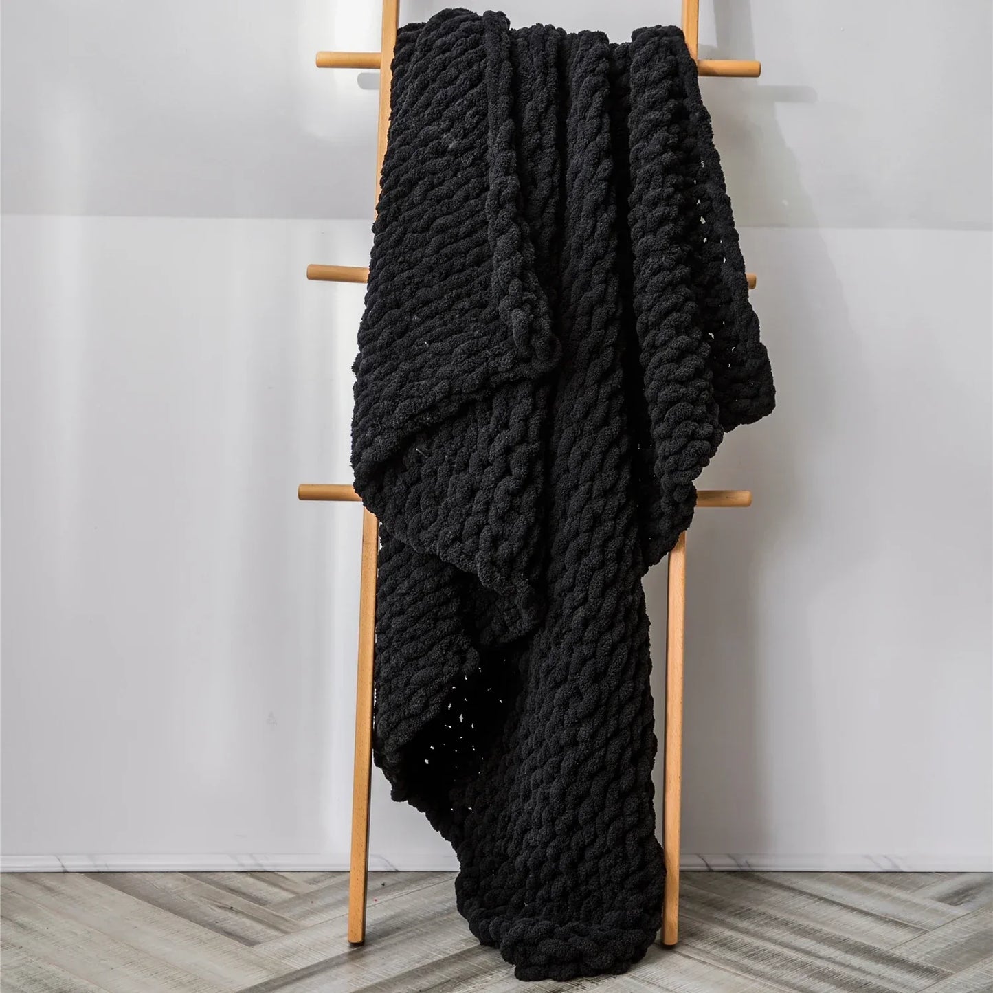 DecorBites™ Cozy Chenille Chunky Knit Blanket - Soft Decorative Throw for Bed, Sofa, Living Room - Summer Quilt or Rug Alternative
