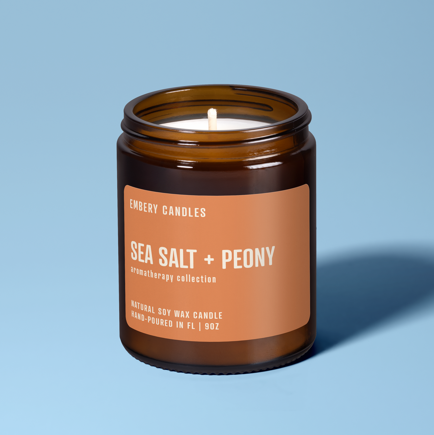 Sea Salt + Peony | Soy Wax Scented Candle