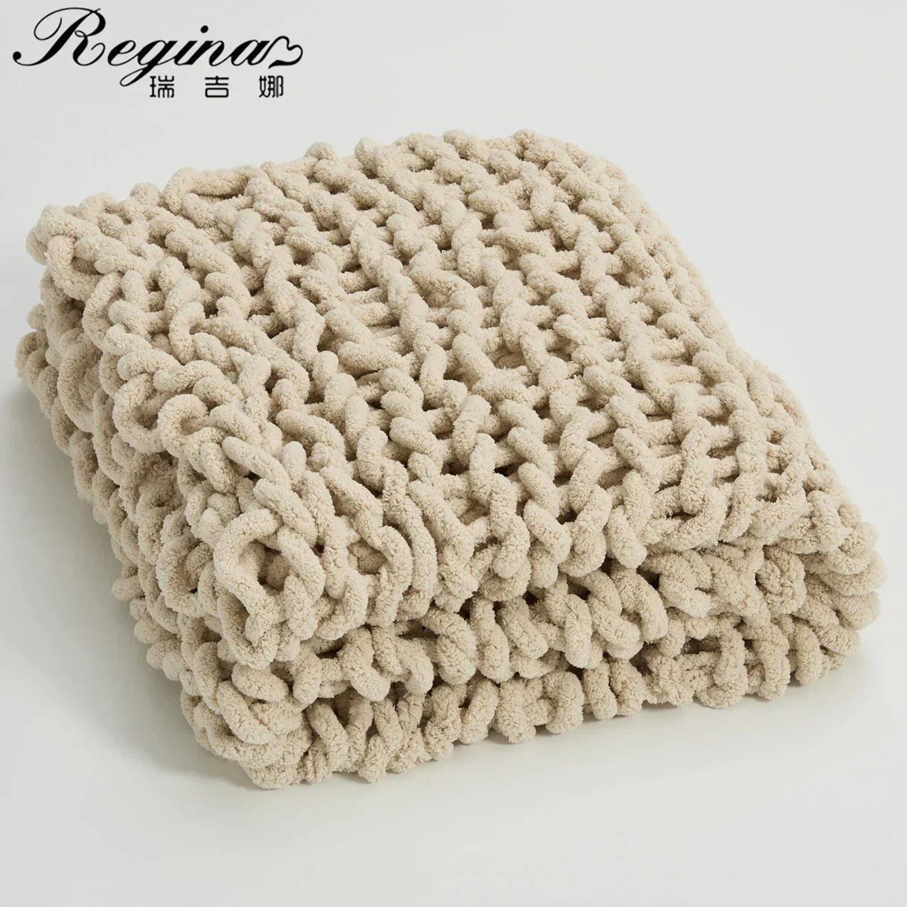DecorBites™ Cozy Chenille Chunky Knit Blanket - Soft Decorative Throw for Bed, Sofa, Living Room - Summer Quilt or Rug Alternative