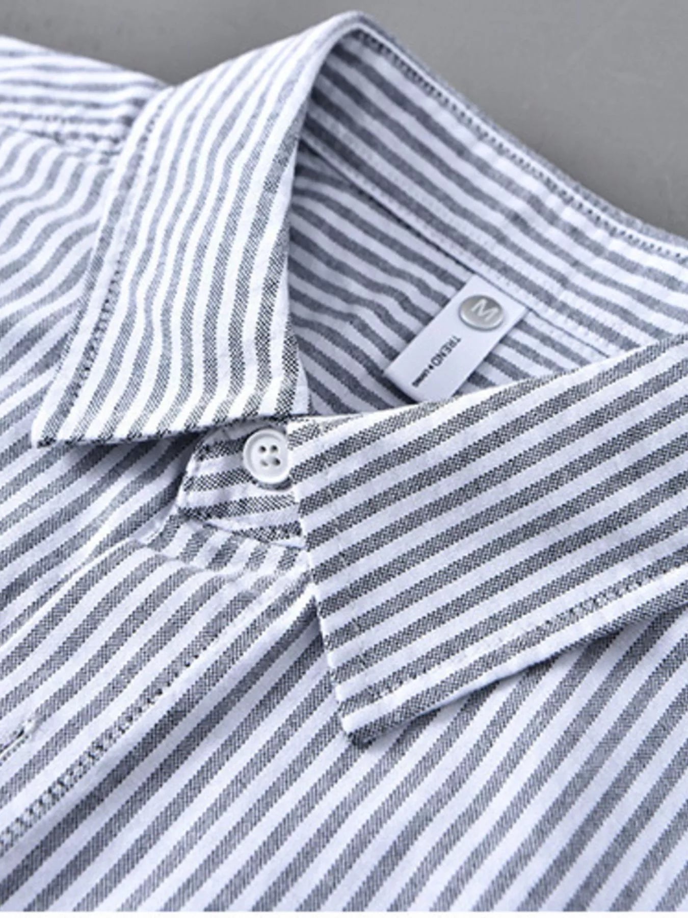 Men's Plus Size Casual Striped Short Sleeve Shirt