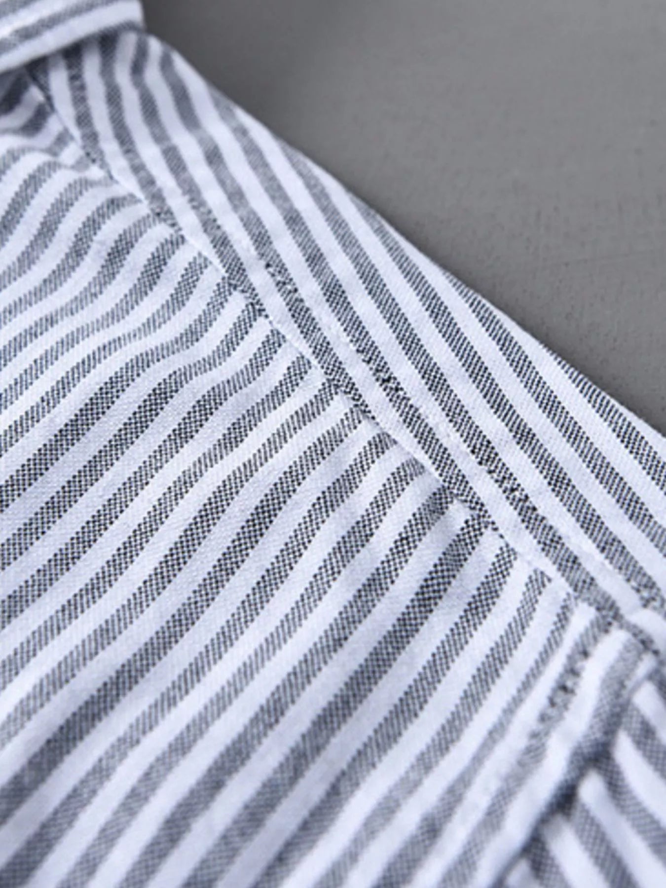 Men's Plus Size Casual Striped Short Sleeve Shirt