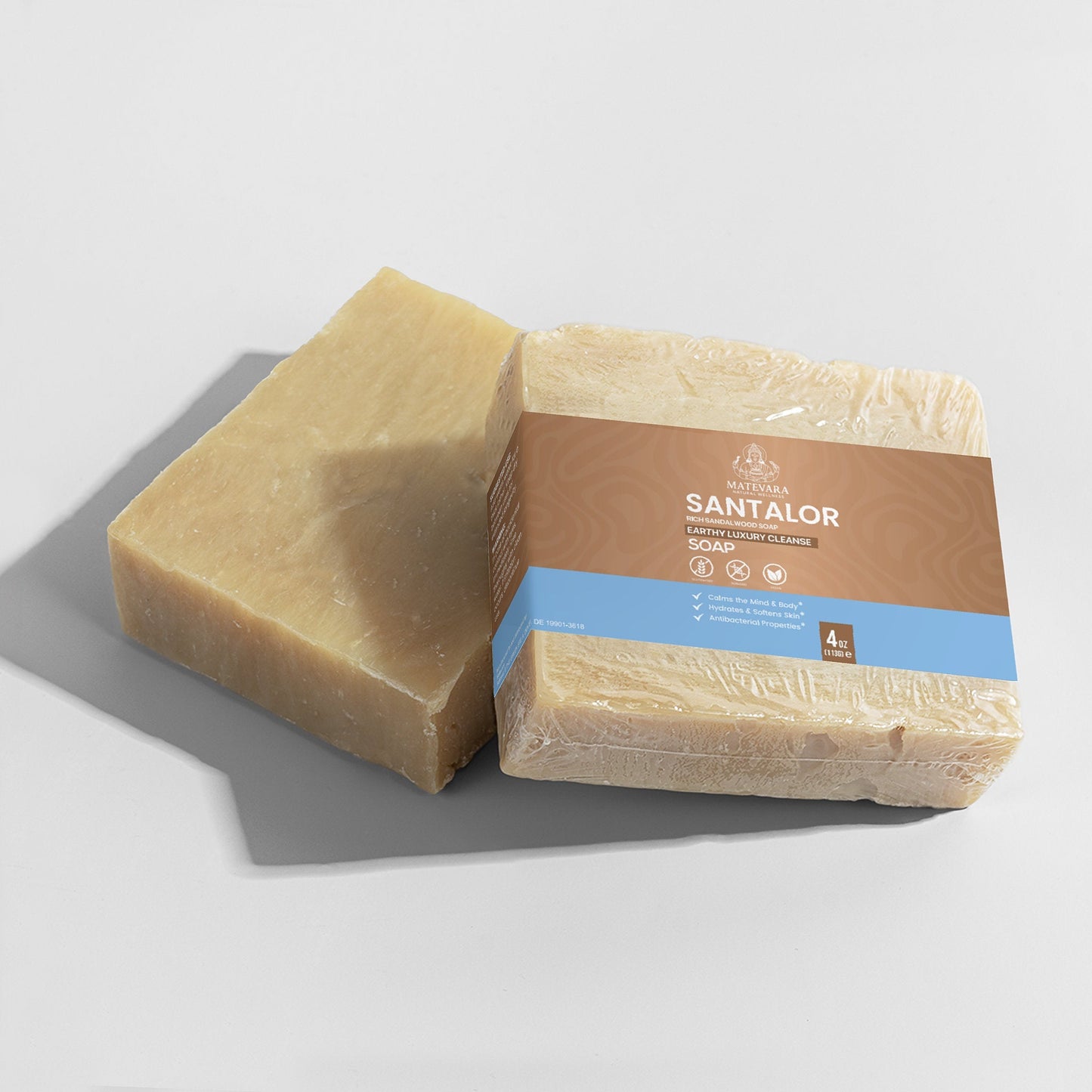 Santalor Rich Sandalwood Soap |Gentle Cleansing Bar for Sensitive Skin | 4 oz