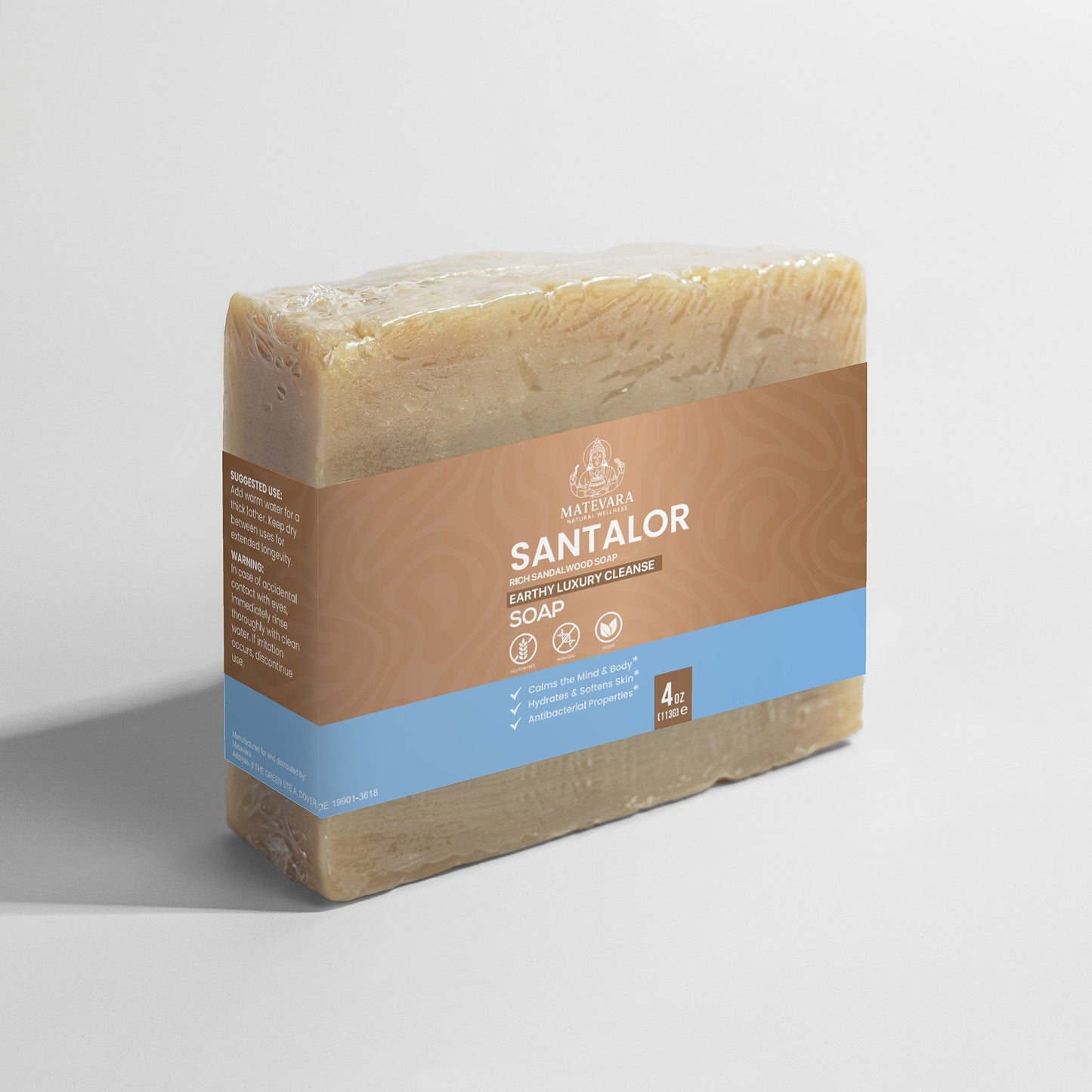 Santalor Rich Sandalwood Soap |Gentle Cleansing Bar for Sensitive Skin | 4 oz